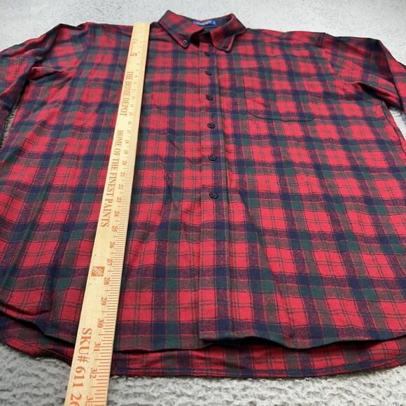 Pendleton Red and Black Plaid Casual Button Down Shirt - Picture 9 of 14